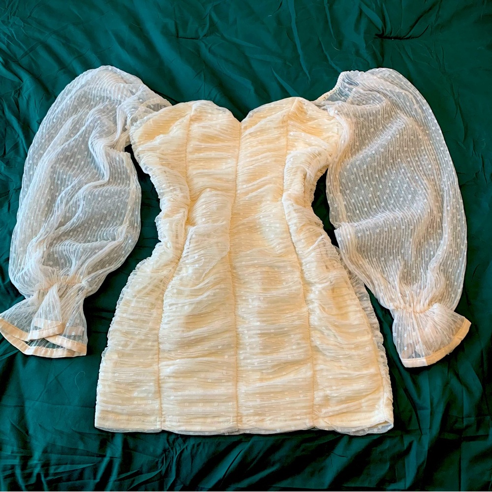 Cream color size XL mini lace dress